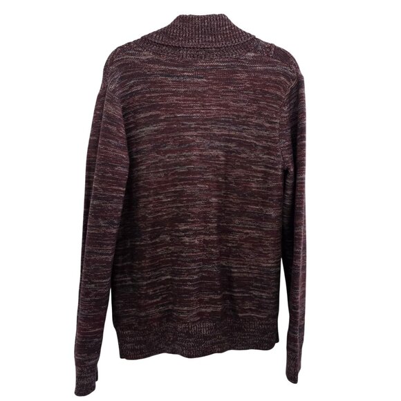 Gap Womens Toggle Cardigan Sweater Medium Maroon Multi Knit - Picture 2 of 9